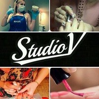 Логотип компании Studio V, центр красоты